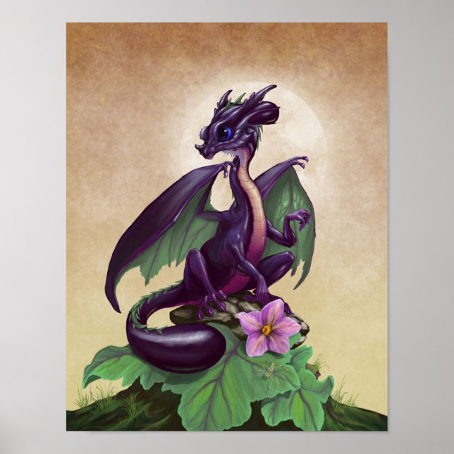 Eggplant Dragon 11x14 (4x6 und höher) Poster (Vorne)