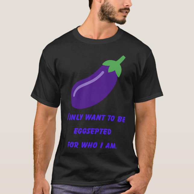 Eggplant Ei Pflanze Seltsam Bizarre Lila Vegetabl T-Shirt (Vorderseite)