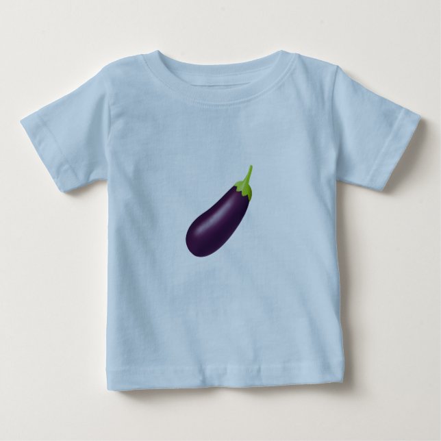 Eggplant Emoji Baby T-shirt (Vorderseite)