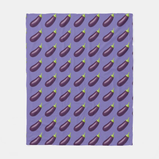 Eggplant Emoji Fleecedecke (Vorderseite)