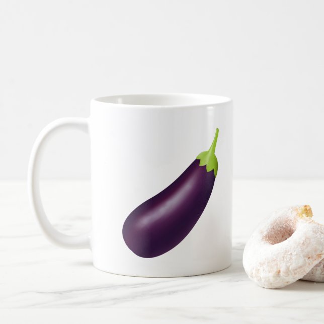 Eggplant Emoji Kaffeetasse (Mit Donut)