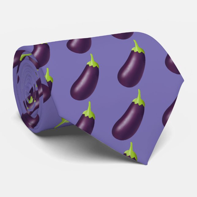 Eggplant Emoji Neck Tie Krawatte (Gerollt)