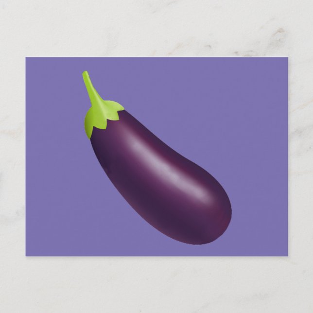 Eggplant Emoji Postcard Postkarte (Vorderseite)