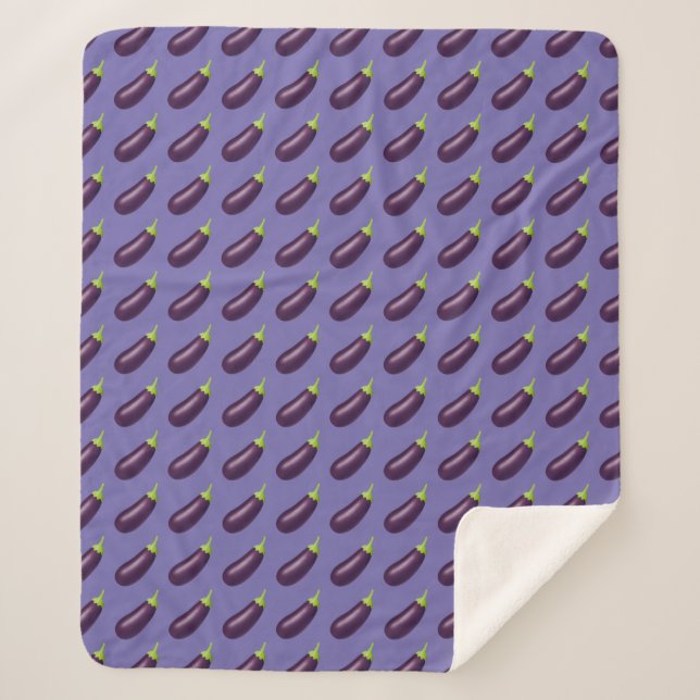 Eggplant Emoji Sherpadecke (Vorderseite)
