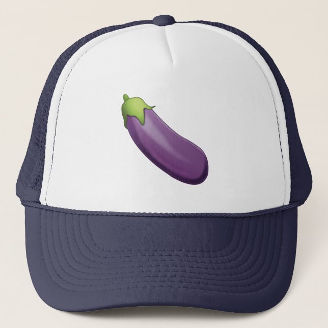Eggplant - Emoji Truckerkappe (Vorderseite)