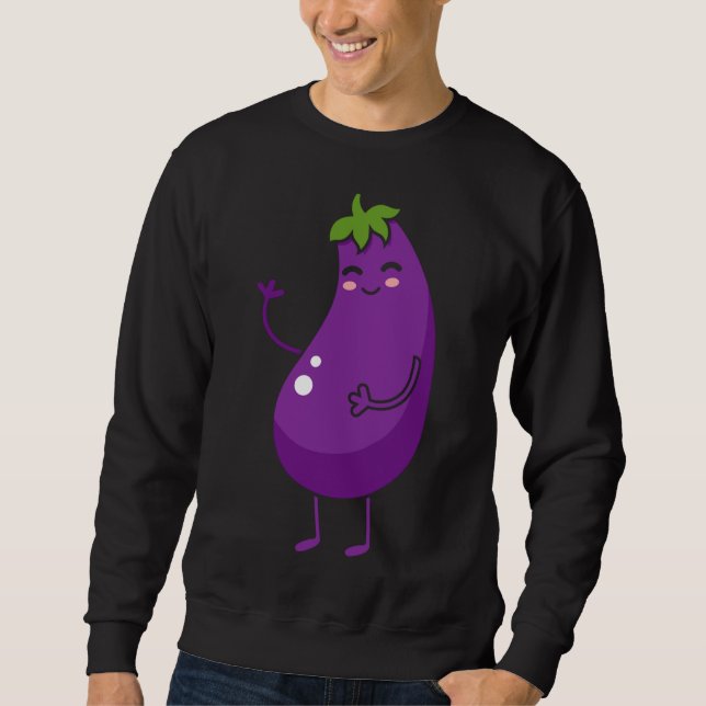 Eggplant - Fruchtgeschenk Frucht Gewitter Brotpfla Sweatshirt (Vorderseite)