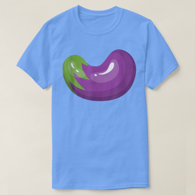 Eggplant ist Life Fun Grafisches Gemüse T-Shirt (Design vorne)