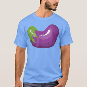 Eggplant ist Life Fun Grafisches Gemüse T-Shirt