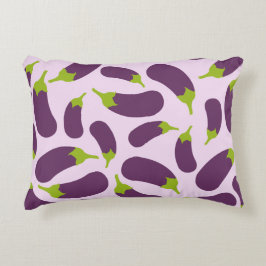 Eggplant Lila Pflanzenmuster Dekokissen