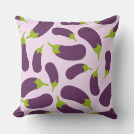 Eggplant Lila Pflanzenmuster Kissen
