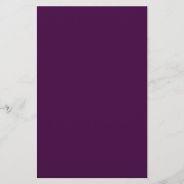Eggplant Lila Solid Color Briefpapier (Vorderseite)