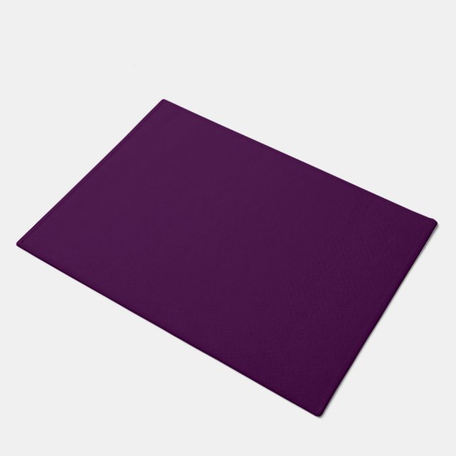 Eggplant Lila Solid Color Fußmatte (Schrägansicht)