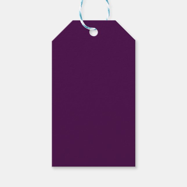 Eggplant Lila Solid Color Geschenkanhänger (Vorderseite)
