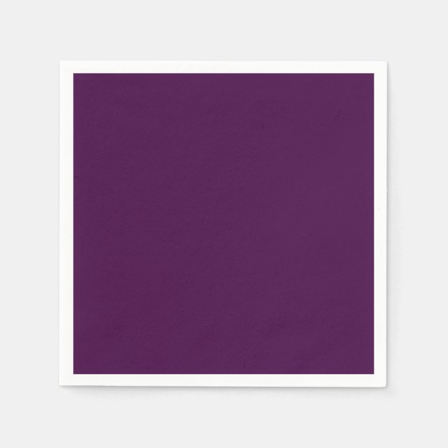 Eggplant Lila Solid Color Serviette (Vorderseite)