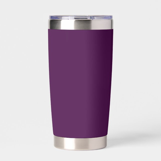 Eggplant Lila Solid Color Thermobecher (Vorderseite)