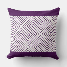 Eggplant Lila weißes afrikanisches Stoffmuster