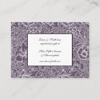 Eggplant Lilac UAWG & Gift Registry 100 pack Set Begleitkarte
