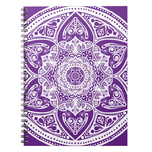 Eggplant Mandala Notizblock (Vorderseite)