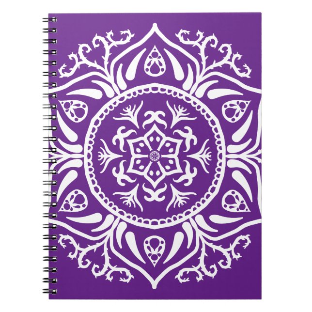 Eggplant Mandala Notizblock (Vorderseite)