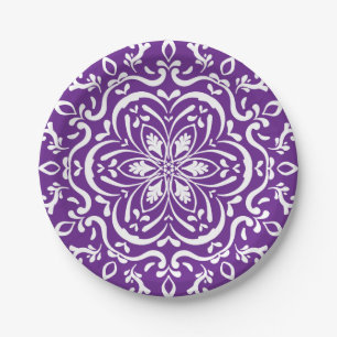 Eggplant Mandala Pappteller