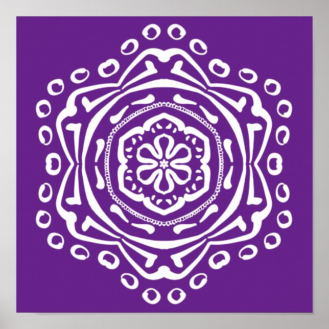 Eggplant Mandala Poster (Vorne)