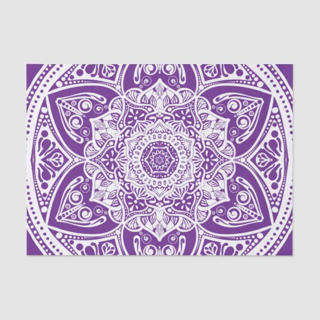 Eggplant Mandala Seidenpapier (Vorderseite)