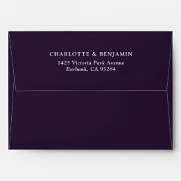 Eggplant Moderne Hochzeit 5,25x7,25