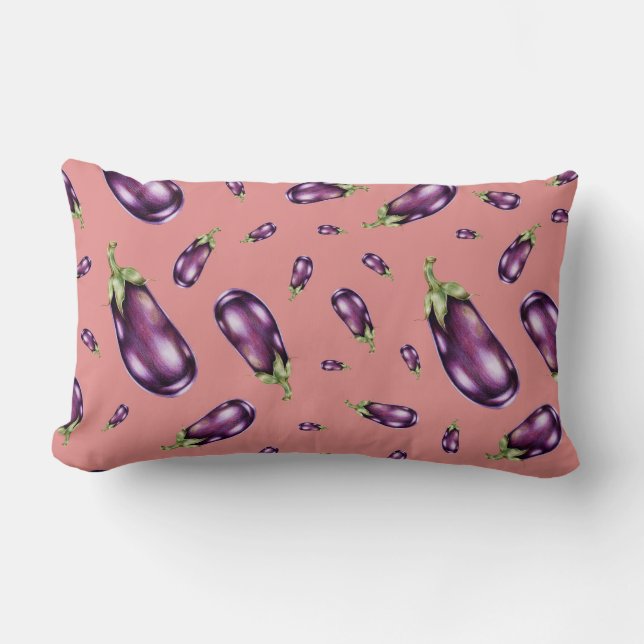 Eggplant Muster Lendenkissen (Vorderseite)