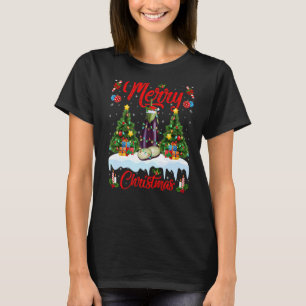 Eggplant Obstlichter Weihnachten T-Shirt