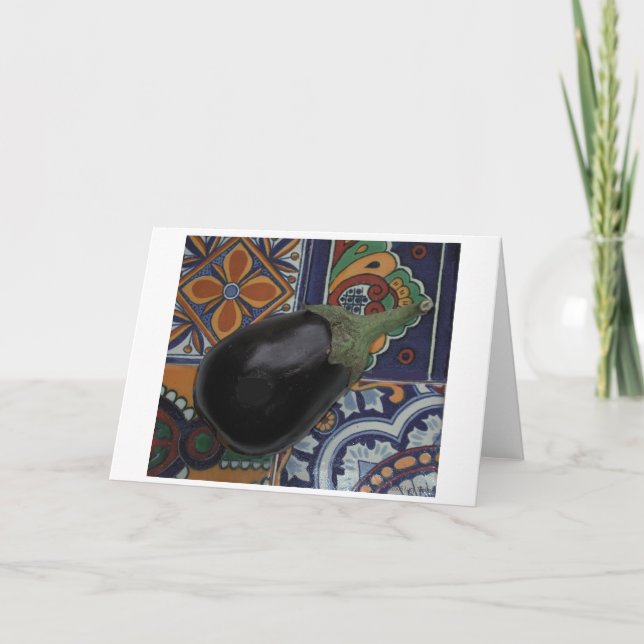 Eggplant on Tiles Karte (Vorderseite)
