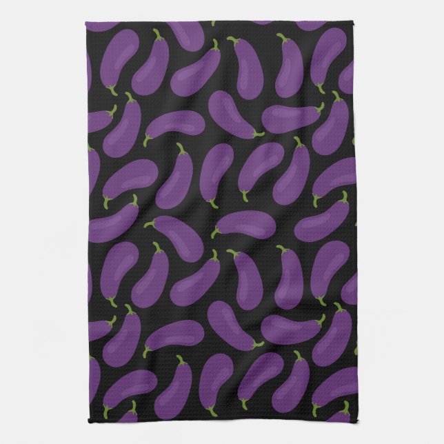 Eggplant Pattern Küchentücher (Vertikal)