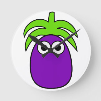 Eggplant Runde Wanduhr