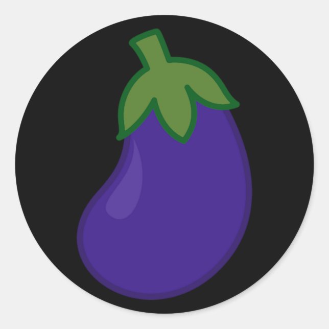 Eggplant Runder Aufkleber (Vorderseite)