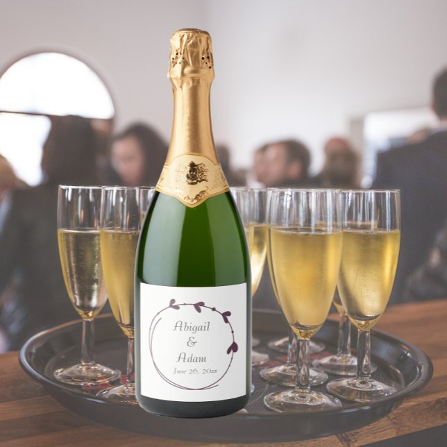 Eggplant Simple Heart Wreath Wedding (In Situ)