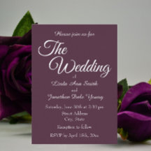 Eggplant Simple Style Wedding