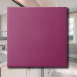 Eggplant Solid Color   Klassisches Elegant Fliese