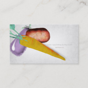 Eggplant Watercolor Business Cards Visitenkarte