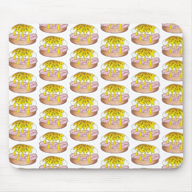 Eggs Benedict Frühstück Diner Food Feinschmecker H Mousepad (Vorne)