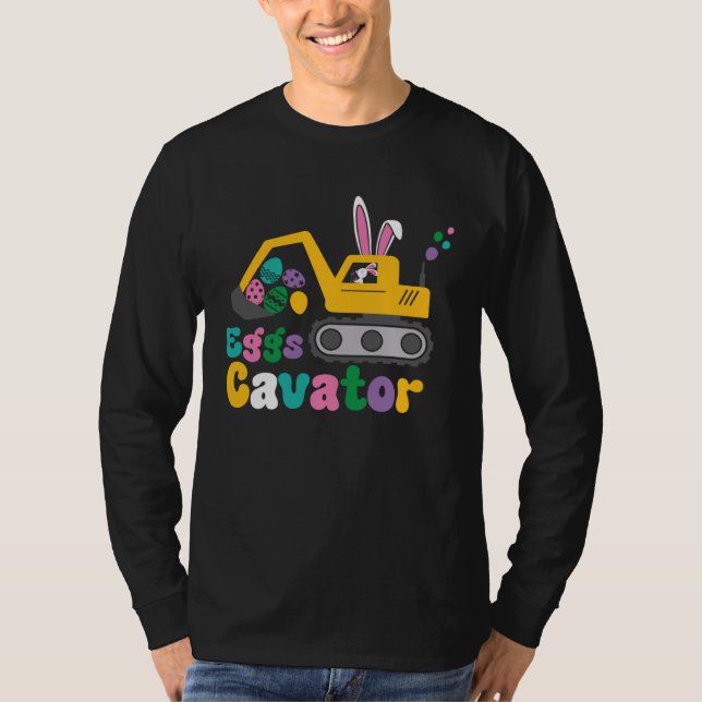 Eggs Cavator Easter Bunny Excavator Cute Hunting E T-Shirt (Vorderseite)