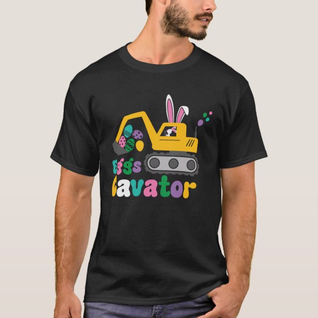 Eggs Cavator Easter Bunny Excavator Cute Hunting E T-Shirt (Vorderseite)