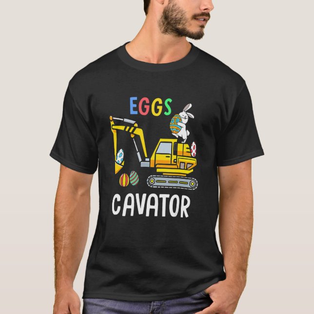 Eggs Cavator Happy Easter Bunny Cute Boys Girls Ki T-Shirt (Vorderseite)