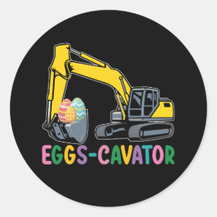 Eggs Cavator Ostereier Ausgrabungsgraben Runder Aufkleber