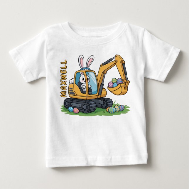Eggs-Cavator Toddler Easter Egg T-Shirt (Vorderseite)