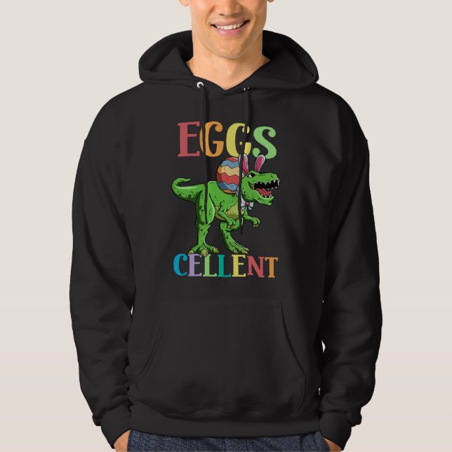 Eggs Cellent Easter Rex Dinosaur Bunny Kids Dino B Hoodie (Vorderseite)
