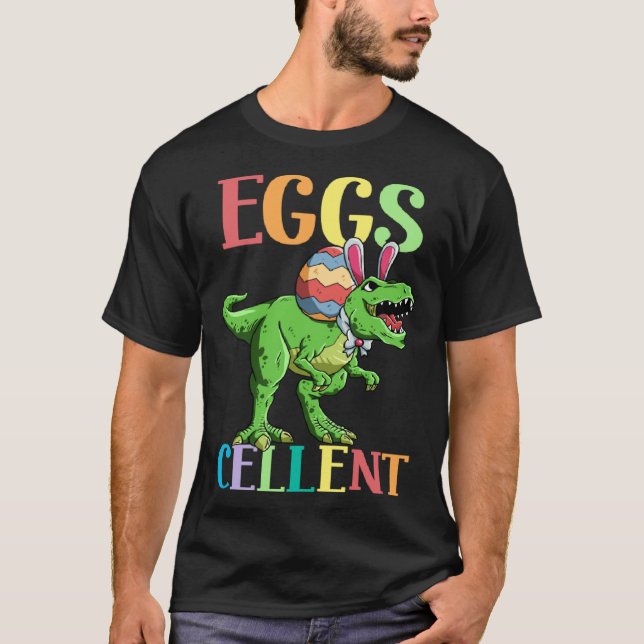 Eggs Cellent Easter Rex Dinosaur Bunny Kids Dino B T-Shirt (Vorderseite)