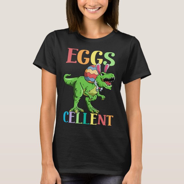 Eggs Cellent Easter Rex Dinosaur Bunny Kids Dino B T-Shirt (Vorderseite)