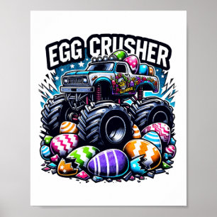 Eggs Kreuzfahrer Ostertag Monster Truck Kinder Kle Poster