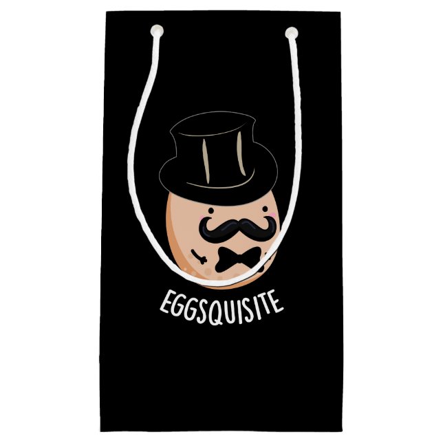 Eggs leise Funny Exquisite Egg Pun Dark BG Kleine Geschenktüte (Vorderseite)