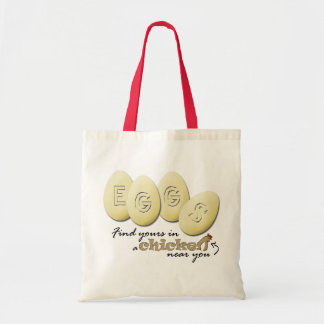 Eggs Slogan Tasche