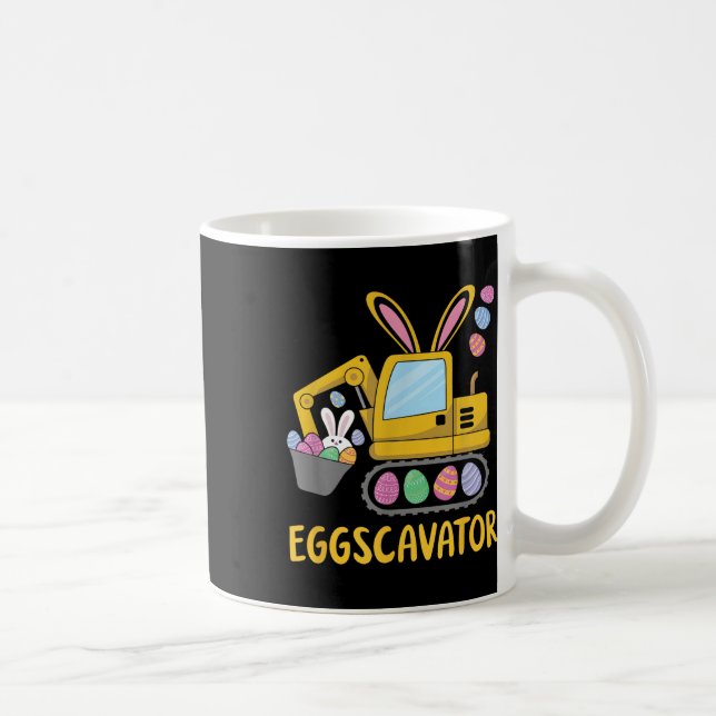 Eggscavator Happy Oaster Bagger Jagdeier Junge Kaffeetasse (Rechts)